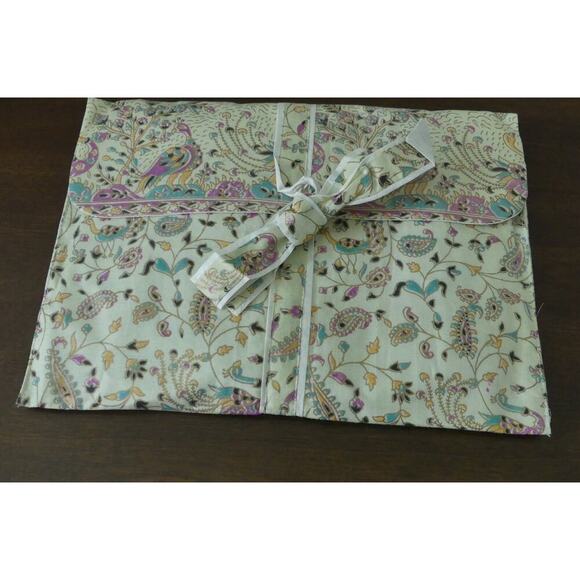 New Indian Cotton Robe Kimono Bird Floral Gift Matching Carry Bag Button Tie OS - Picture 2 of 9